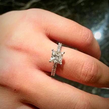 1.70 ct Diamond Princess Cut E VVS GIA Certified