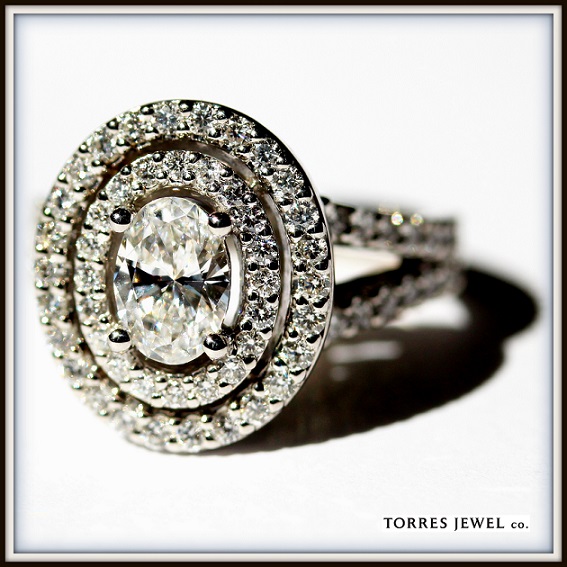 Oval Diamond Double Halo Diamond Ring Final Torres Jewel co