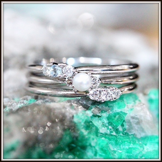 Pearl and Diamond Ring Dress Piece Torres Jewel co