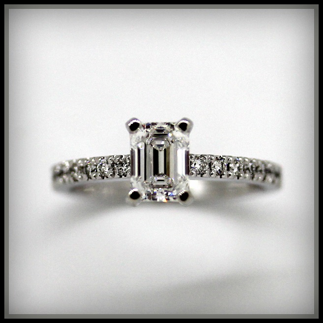 Emerald cut diamond ring Melbourne Torres Jewel Co