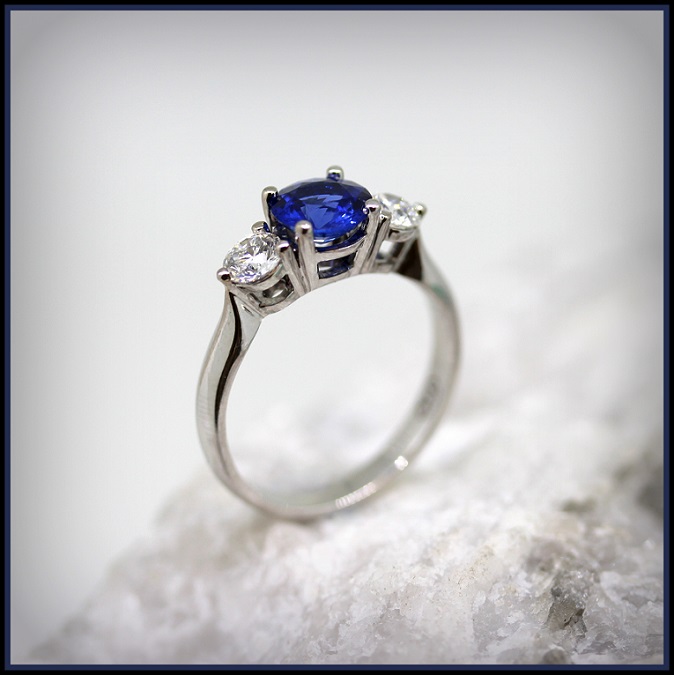 18ct White Gold Sapphire and Diamond set ring Torres Jewel Co 3