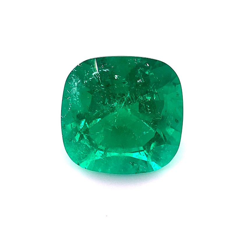 4.06ct Cushion Emerald. 10.20x10.10x7.15 - Torres Jewel Co.