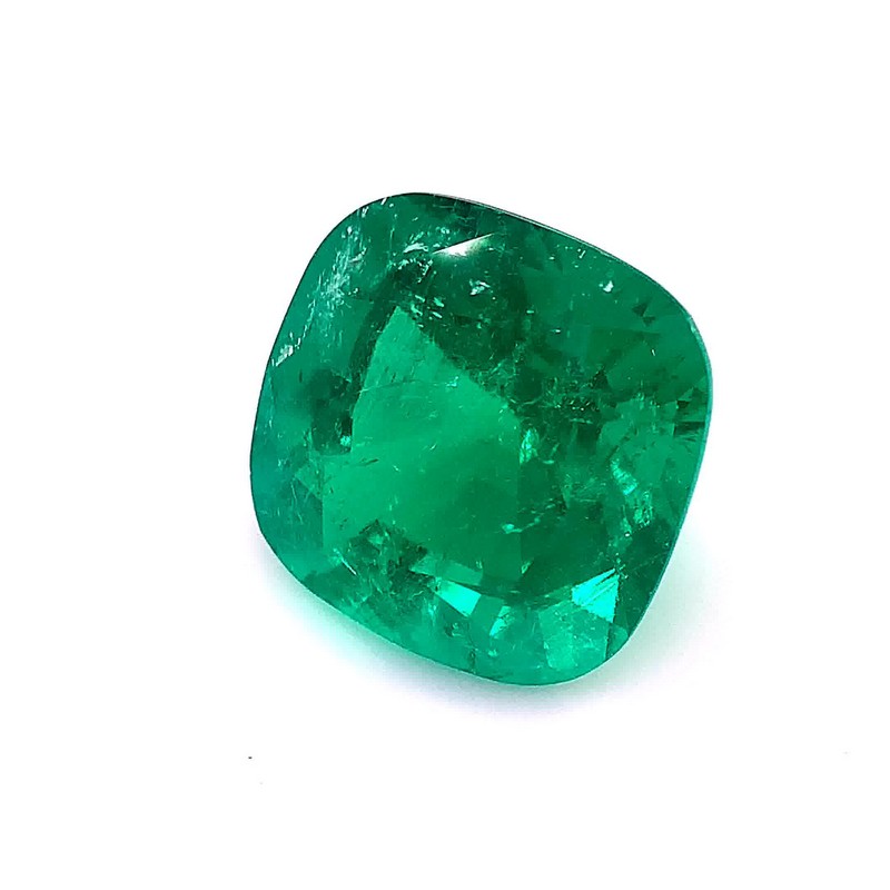 4.06ct Cushion Emerald. 10.20x10.10x7.15 Torres Jewel Co.