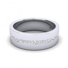 Mens wedding bands sales with stones